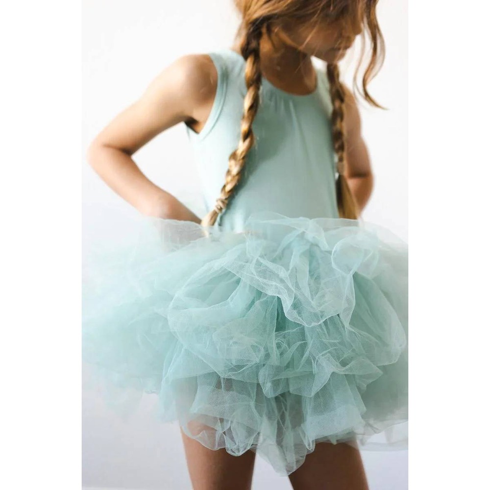 Mila‎ & Rose Ballerina Aqua Tulle Tank Ballet Tutu Dress Size 6-12M